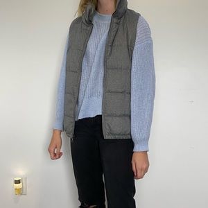 Gray Puffy Vest - Medium